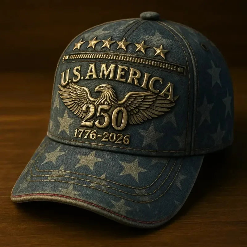 Anniversary Patriotic Baseball Cap, USA American Independence Embroidered Hat, Ideal Gift for History Enthusiasts & Festival