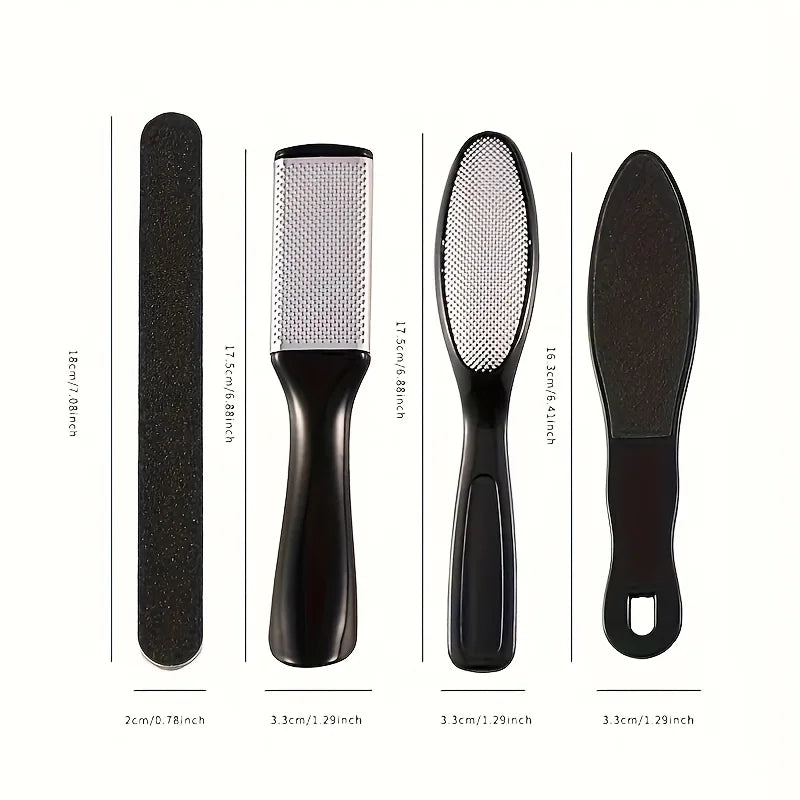 Stainless Steel Pedicure Tool Set Foot Care Kit Foot File Callus Remover Dead Skin Trimming Supplies For Home Personal Foot Spa Daily Maintenance
