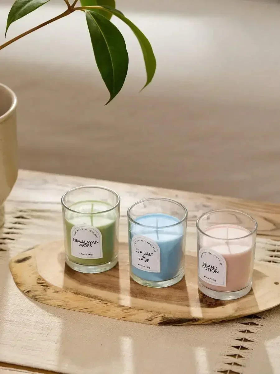 Long-Lasting Scented Aromatherapy Candles For Gift Giving | Elegant Smokeless Colored Jar Candles With Premium, Relaxation