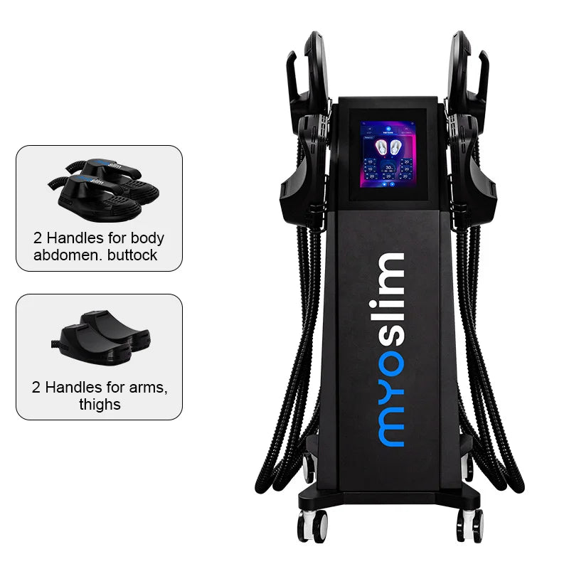 EMS Myoslim Radio Frequency Body Sculpting Device Muscle sculpting Fat Burning Weight Loss 6500W high power 200Hz.15T