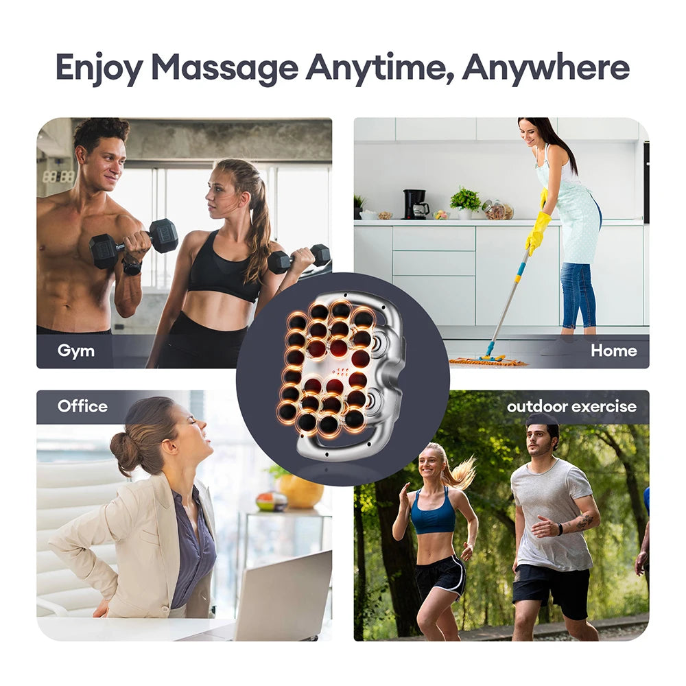 24-Head Fascia Gun 99 Levels Strength High-Frequency Vibration Body Massage Gun Back and Waist Massager Neck Shoulder masajeador