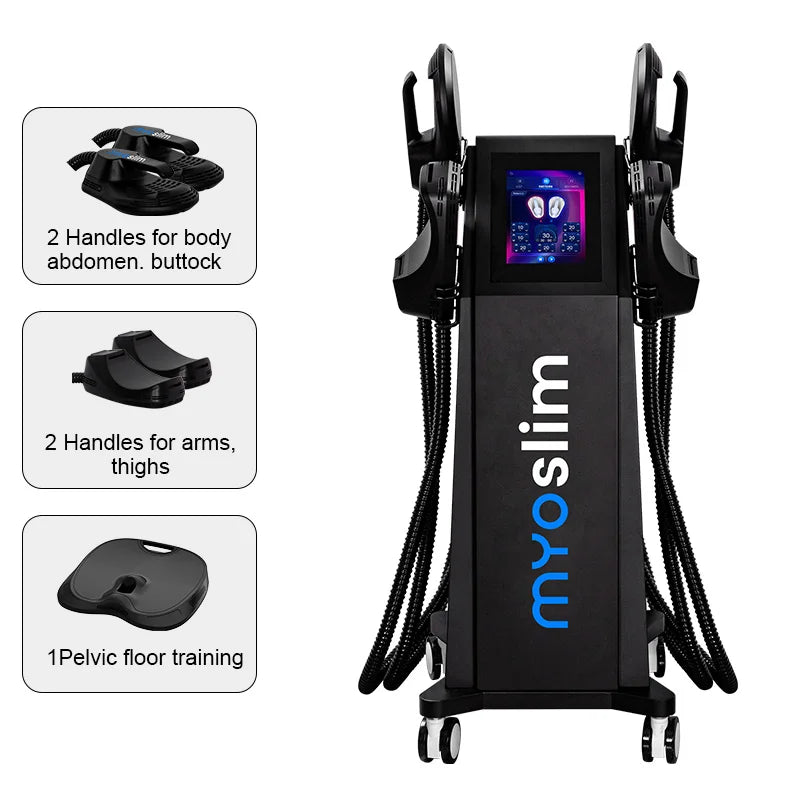 EMS Myoslim Radio Frequency Body Sculpting Device Muscle sculpting Fat Burning Weight Loss 6500W high power 200Hz.15T