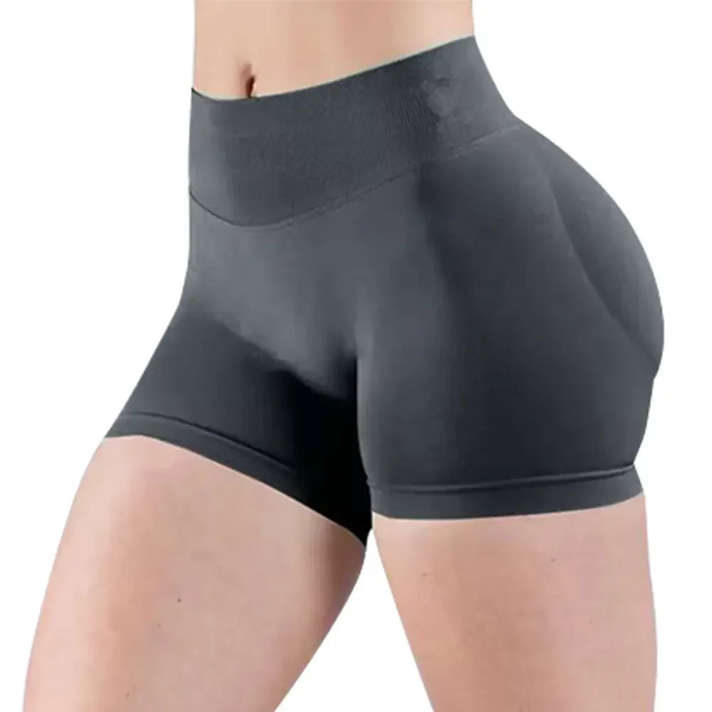 Seamless Yoga Shorts High Elastic Fitness Running Yoga Pants Soft Womens Workout Tights Gym Wear Cropped Sports Tights ﻿