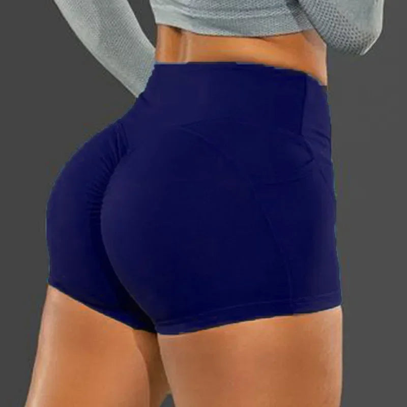Women's Sportswear Shorts Gym With Pocket High Waist Scrunch Training Leggings Peach Hip Lift Yoga Shorts Fitness Wear